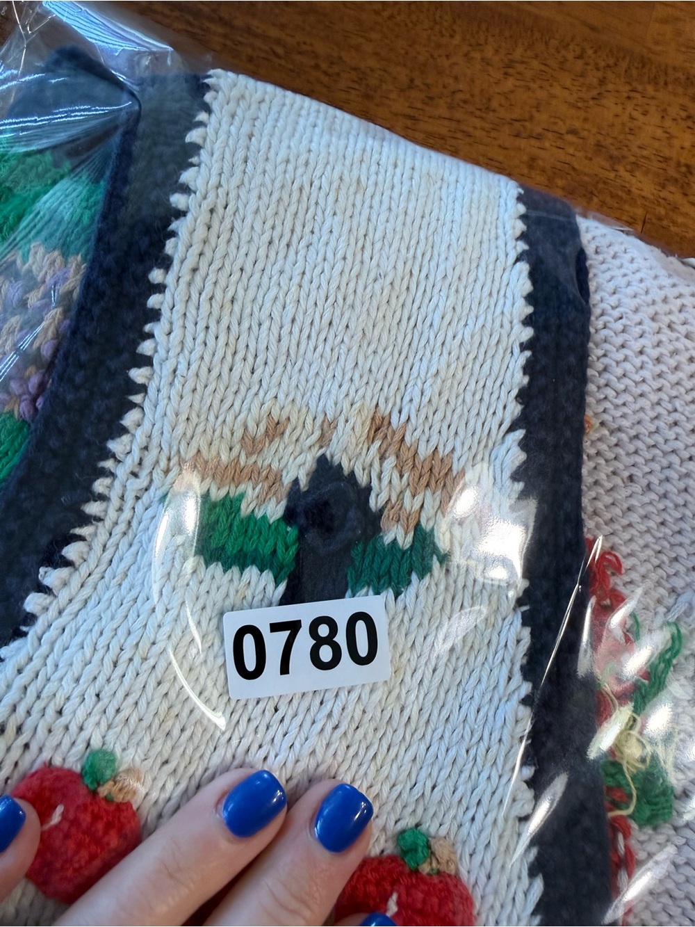 Vtg 90s Eagle's Eye Farm Country Cow Festival Sweater Vest Grandmacore Cotton M - Picture 11 of 11